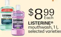 Fortinos LISTERINE MOUTHWASH offer