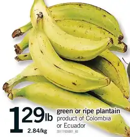 Fortinos GREEN OR RIPE PLANTAIN offer