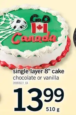 Fortinos SINGLE LAYER 8 CAKE offer