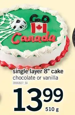 Fortinos SINGLE LAYER 8 CAKE offer