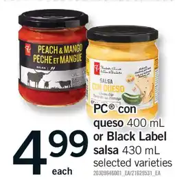 Fortinos PC CON QUESO, 400 ML OR BLACK LABEL SALSA, 430 ML offer