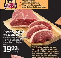 Fortinos PICANHA STEAK OR COULOTTE STEAK offer