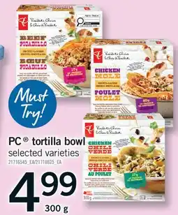 Fortinos PC TORTILLA BOWL offer