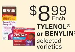 Fortinos TYLENOL or BENYLIN offer