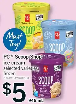 Fortinos PC SCOOP SHOP ICE CREAM offer