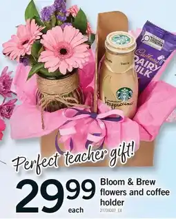 Fortinos BLOOM & BREW FLOWERS AND COFFEE HOLDER offer