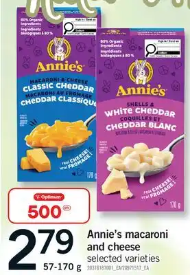 Fortinos ANNIE'S MACARONI AND CHEESE offer