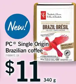 Fortinos PC SINGLE ORIGIN BRAZILIAN COFFEE offer