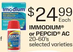 Fortinos IMMODIUM OR PEPCID AC, 20-60'S offer