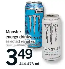 Fortinos MONSTER ENERGY DRINKS offer