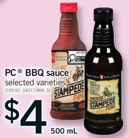 Fortinos PC BBQ SAUCE offer