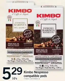 Fortinos KIMBO NESPRESSO COMPATIBLE PODS, 10'S offer