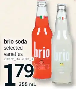 Fortinos BRIO SODA offer