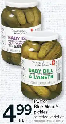 Fortinos PC OR BLUE MENU PICKLES offer