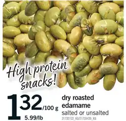 Fortinos DRY ROASTED EDAMAME offer