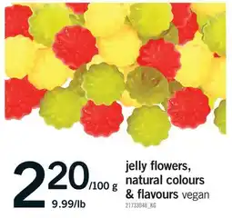 Fortinos JELLY FLOWERS, NATURAL COLOURS & FLAVOURS VEGAN offer