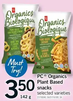 Fortinos PC ORGANICS PLANT BASED SNACKS offer
