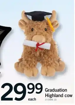 Fortinos GRADUATION HIGHLAND COW offer
