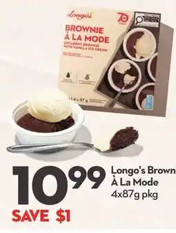 Longo's Brownie À La Mode offer
