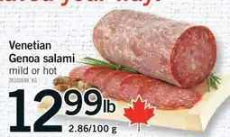 Fortinos VENETIAN GENOA SALAMI, 2.86/100 G offer