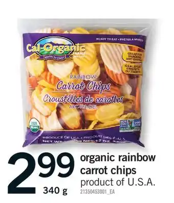 Fortinos ORGANIC RAINBOW CARROT CHIPS offer