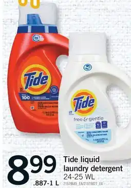 Fortinos TIDE LIQUID LAUNDRY DETERGENT offer