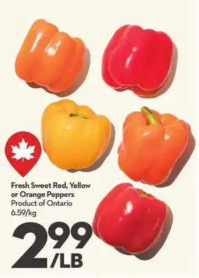 Longo's Fresh Sweet Red, Yellow or Orange Peppers offer