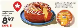 Longo's Lemon Coffee Cake offer