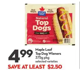 Longo's Top Dog Wieners offer