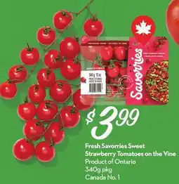 Longo's Fresh Savorries Sweet Strawberry Tomatoes on the Vine offer