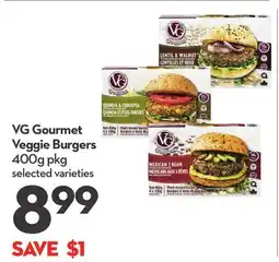 Longo's Gourmet Veggie Burgers offer