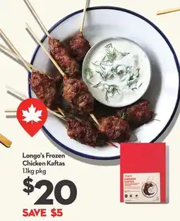 Longo's Frozen Chicken Kaftas offer