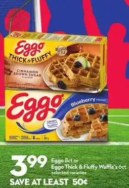 Longo's Eggo 8ct or Thick & Fluffy Waffle's 6ct offer