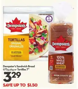 Longo's Sandwich Bread 675g pkg or Tortillas 7 offer