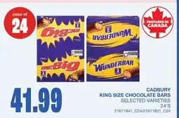 Wholesale Club KING SIZE CHOCOLATE BARS, 24'S offer