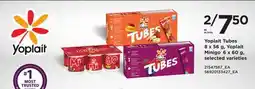 Loblaws YOPLAIT TUBES 8 X 56 G, YOPLAIT MINIGO 6 X 60 G offer
