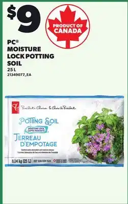 Loblaws PC MOISTURE LOCK POTTING SOIL offer
