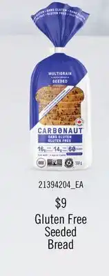 Loblaws GLUTEN FREE SEEDED BREAD offer
