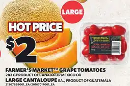 Loblaws FARMER'S MARKET GRAPE TOMATOES, 283 G OR LARGE CANTALOUPE, EA offer