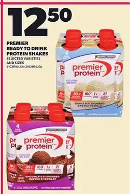 Loblaws PREMIER READY TO DRINK PROTEIN SHAKES offer
