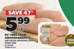 Loblaws PC FREE FROM CHICKEN BREASTS offer