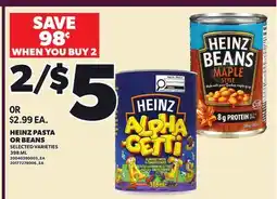 Loblaws HEINZ PASTA OR BEANS offer