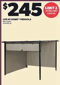 Loblaws LIFE AT HOME PERGOLA, 9'6 X 9'6 offer
