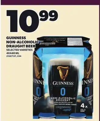Loblaws GUINNESS NON-ALCOHOLIC DRAUGHT BEER offer