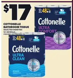 Loblaws COTTONELLE BATHROOM TISSUE, 12-48 ROLLS offer