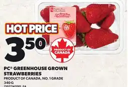 Loblaws PC GREENHOUSE GROWN STRAWBERRIES offer
