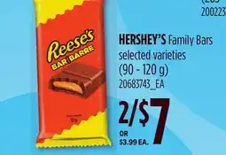 Loblaws HERSHEY'S FAMILY BARS, (90 - 120 g) offer