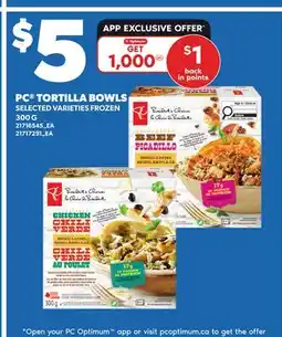 Loblaws PC TORTILLA BOWLS offer