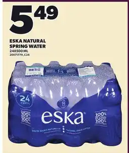 Loblaws ESKA NATURAL SPRING WATER offer