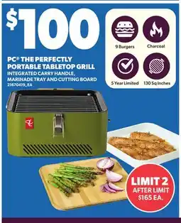 Loblaws PC THE PERFECTLY PORTABLE TABLETOP GRILL offer